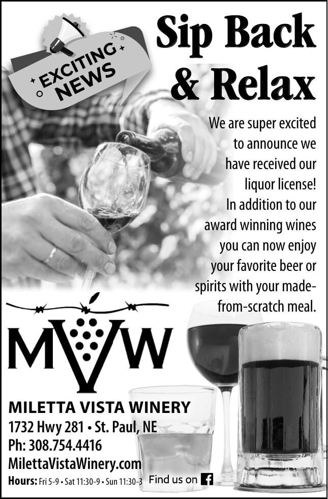 MILETTA VINEYARDS AND WINERY - Ad from 2023-08-13